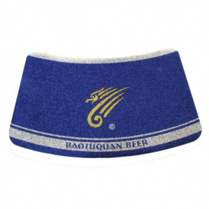 Embossing metalized beer label