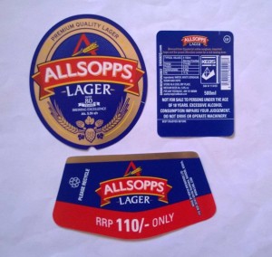 China customized  beer label for glass bottle