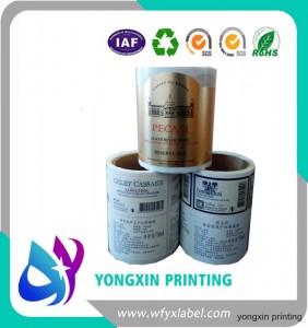 Customized wine label in rolls or sheet