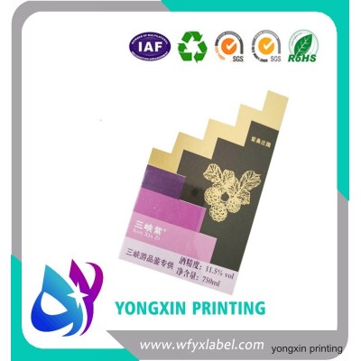 Brand design wine bottle label in rolls