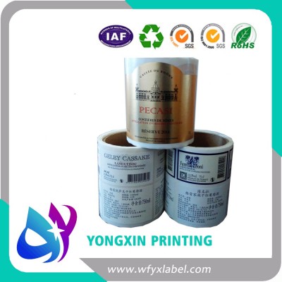 Brand Design in Roll/Sheet Beverage Wine Bottle Label,Self-Adhesive Label
