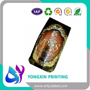 Wine bottle metal label, embossed metal labels