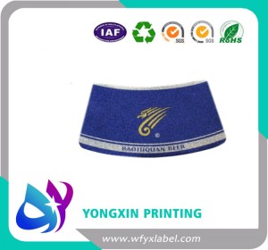 Customized aluminium foil beer neck labels