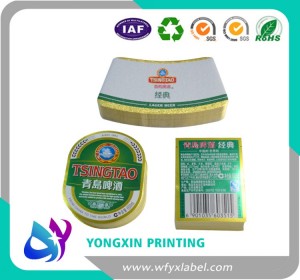 waterproof beer label,glass bottle label die cut beer labels