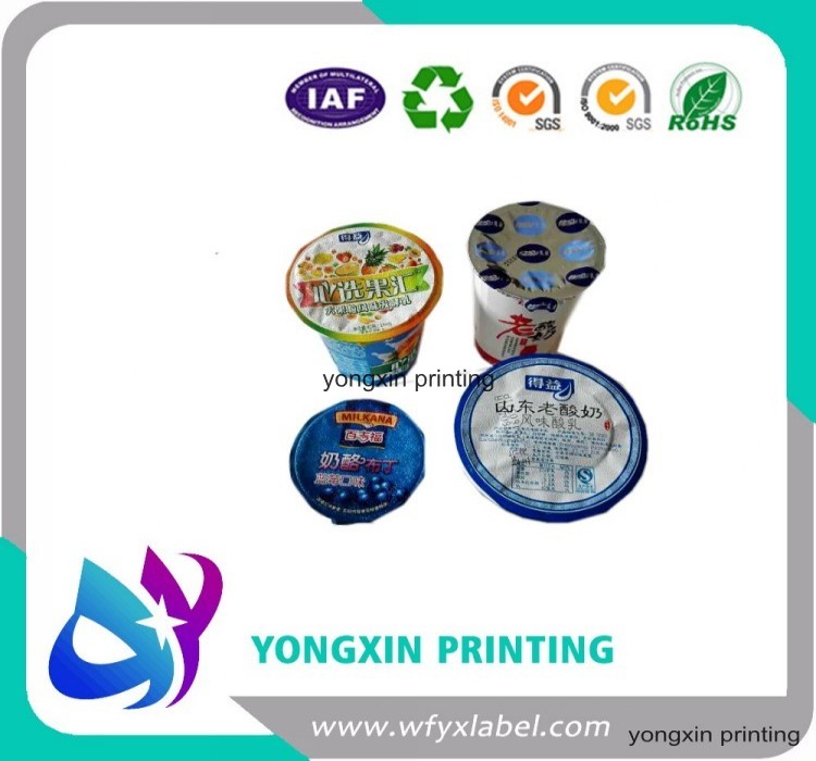 Embossed Printed aluminum foil cup lids