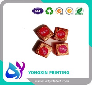 Customized aluminium foil wrapper for candy