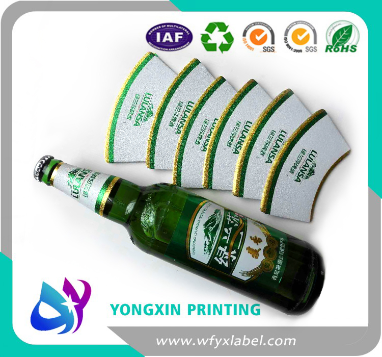 High glossy aluminium foil beer bottle labels