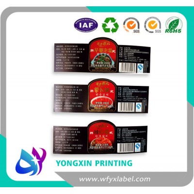 high quality printing  adhesive  sticker pickels  labels