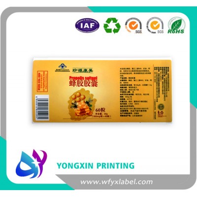​Customized Glossy waterproof Self Adhesive Label Canned honey /Food Packing Stickers